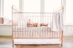 Oilo Crib Sheet Blush - Flamingo -Baby Go Round Store CSH FLAMc