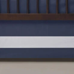 Oilo Solid Crib Skirt Indigo