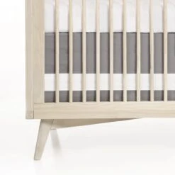 Oilo Solid Crib Skirt - Stone -Baby Go Round Store CSKB S