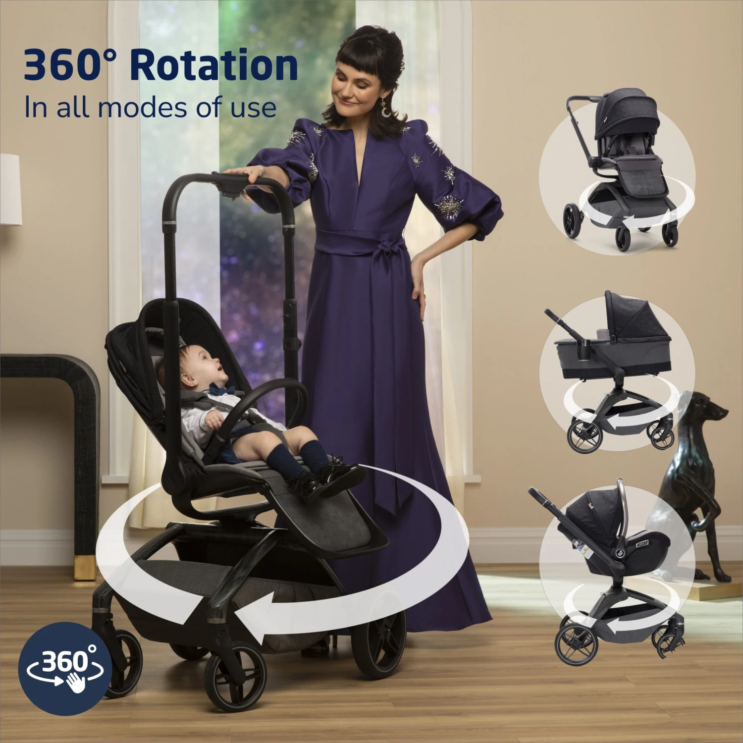 Maxi-Cosi Kindred Tana 360° Rotating Modular Stroller 6 Maxi-Cosi Kindred Tana 360° Rotating Modular Stroller - Image 6