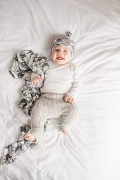 Copper Pearl Knit Swaddle Blanket - Urban -Baby Go Round Store Copy of EmmyLowePhotoCPMarch5 164