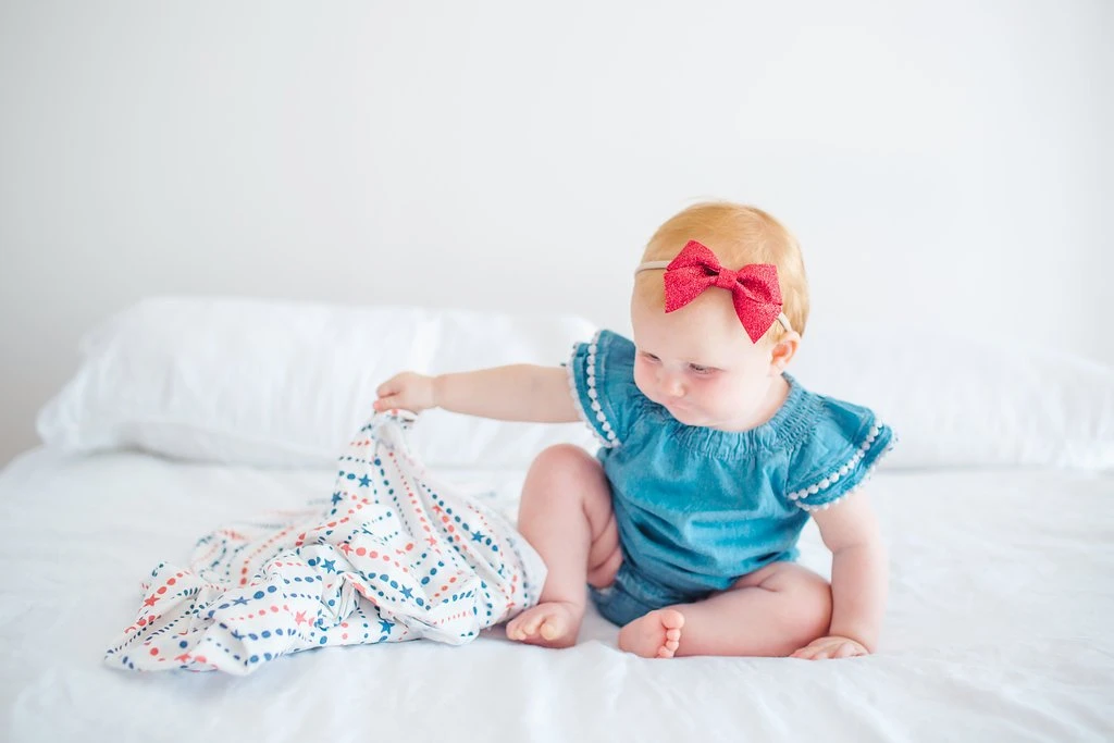 Copper Pearl Knit Swaddle Blanket - Glory 4 Copper Pearl Knit Swaddle Blanket - Glory - Image 4