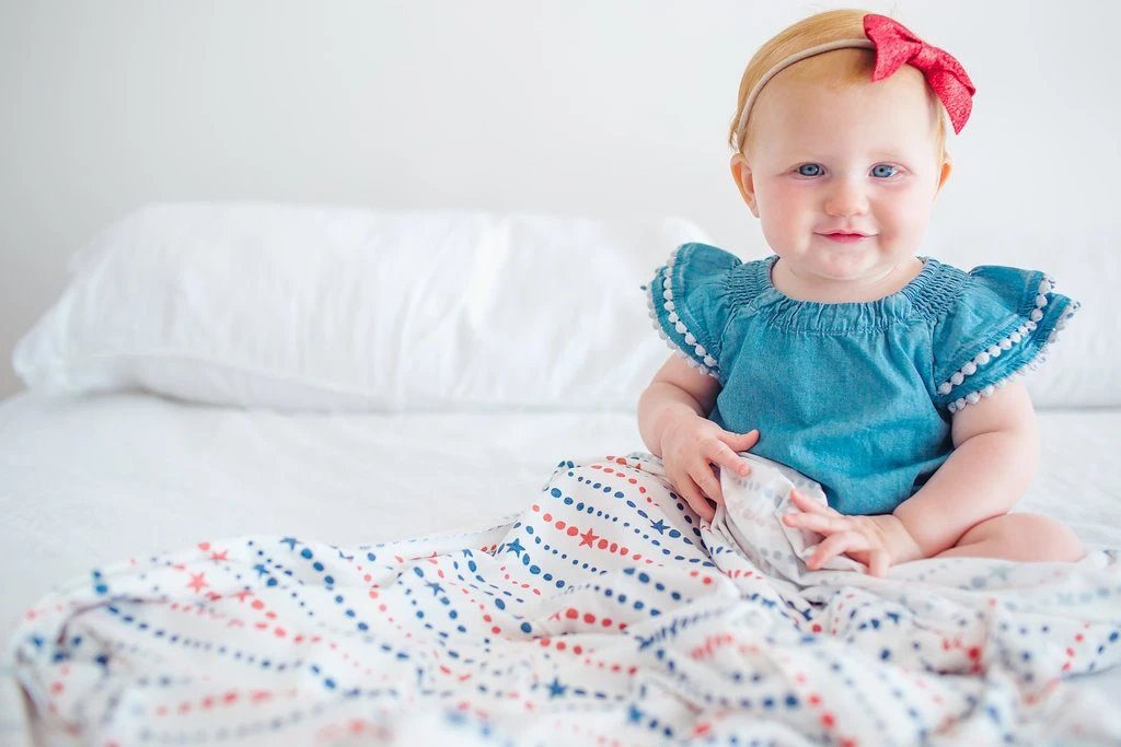 Copper Pearl Knit Swaddle Blanket - Glory 2 Copper Pearl Knit Swaddle Blanket - Glory - Image 2