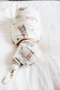 Copper Pearl Top Knot Hat - Noah -Baby Go Round Store Copy of EmmyLowePhotoCPSloth 5