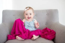 Copper Pearl Knit Swaddle Blanket - Berry 11 Copper Pearl Knit Swaddle Blanket - Berry -Baby Go Round Store Copy of EmmylowephotoCopperPearl 207