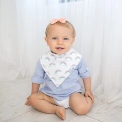 Copper Pearl Baby Bandana Bibs | Whimsy -Baby Go Round Store Copy of EmmylowephotoCopperPearl 33