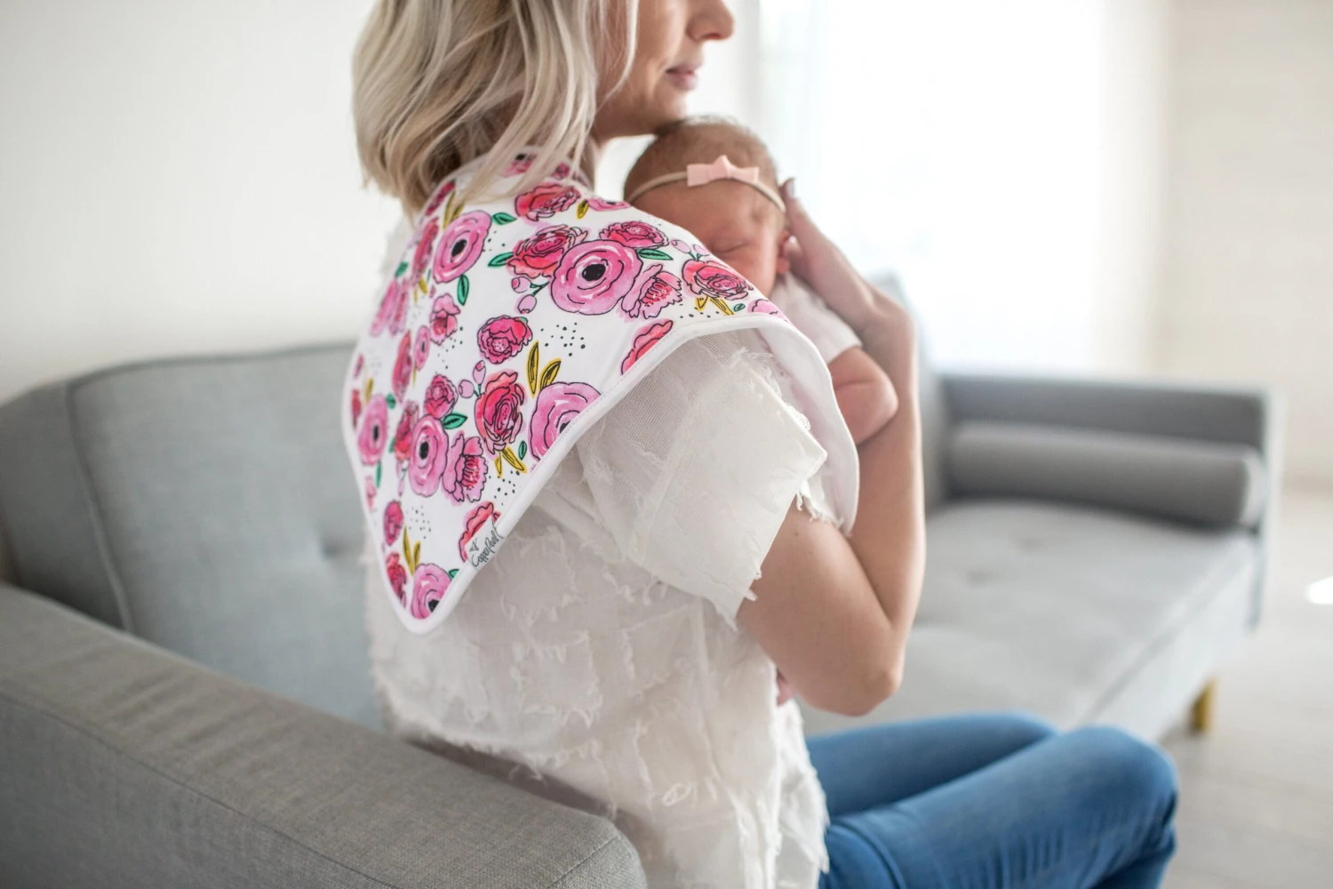 Copper Pearl Premium Burp Cloths - Bloom 6 Copper Pearl Premium Burp Cloths - Bloom - Image 6