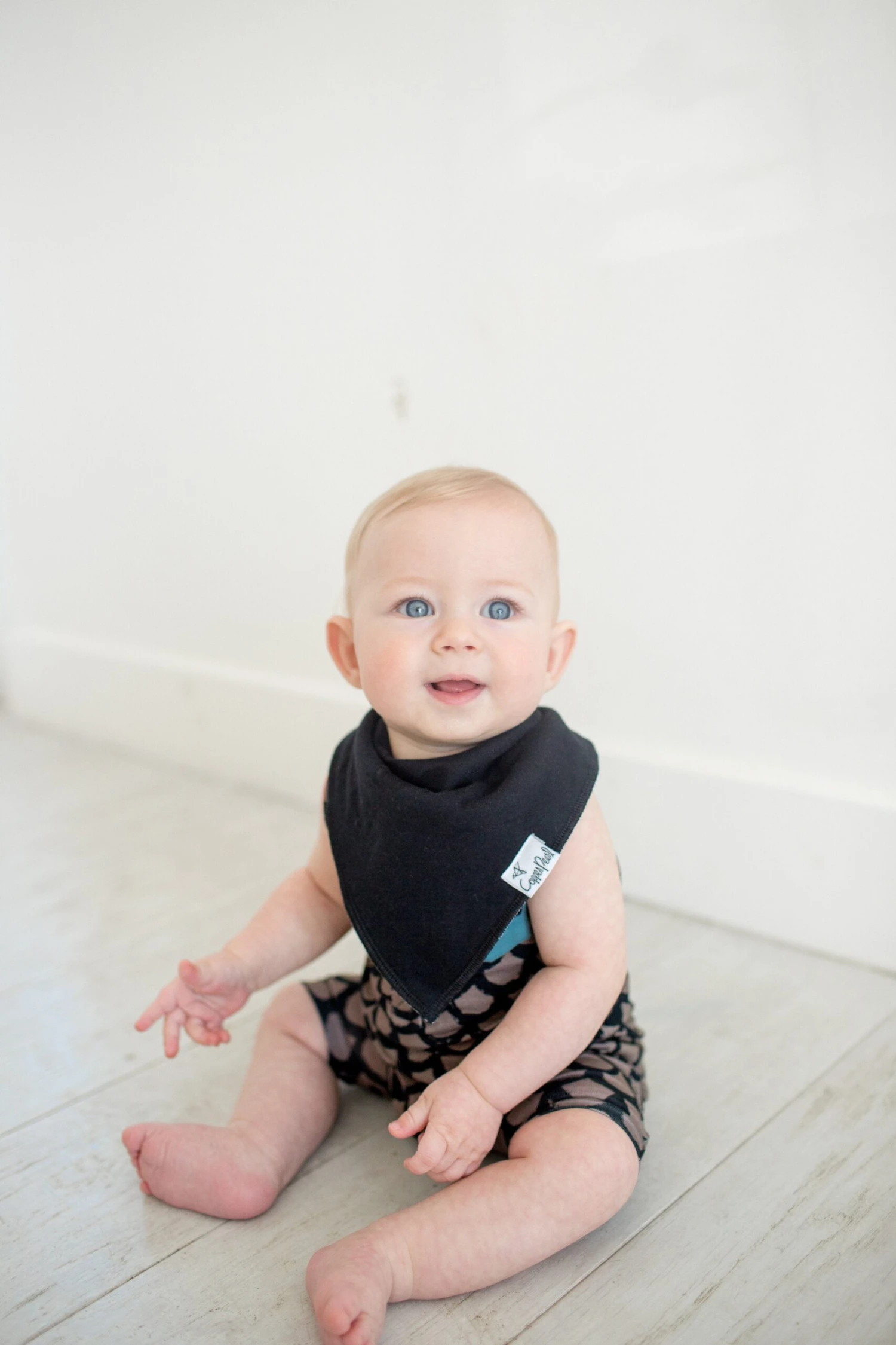 Copper Pearl Baby Bandana Bibs - Black Basics 4 Copper Pearl Baby Bandana Bibs - Black Basics - Image 4