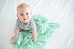 Copper Pearl Knit Swaddle Blanket - Bay 6 Copper Pearl Knit Swaddle Blanket - Bay -Baby Go Round Store Copy of EmmylowephotoCopperPearl 85 1