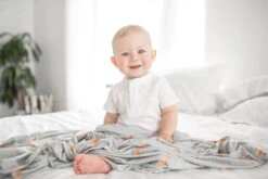 Copper Pearl Knit Swaddle Blanket - Swift -Baby Go Round Store Copy of EmmylowephotoCopperPearlJuly20 101