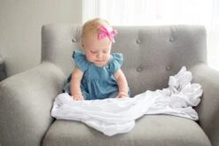 Copper Pearl Knit Swaddle Blanket - Dove -Baby Go Round Store Copy of EmmylowephotoCopperPearlJuly20 150