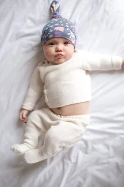 Copper Pearl Top Knot Hat - Meadow -Baby Go Round Store Copy of EmmylowephotoCopperPearlNov17 96