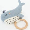 Batella Cotton And Wood Whale Rattle