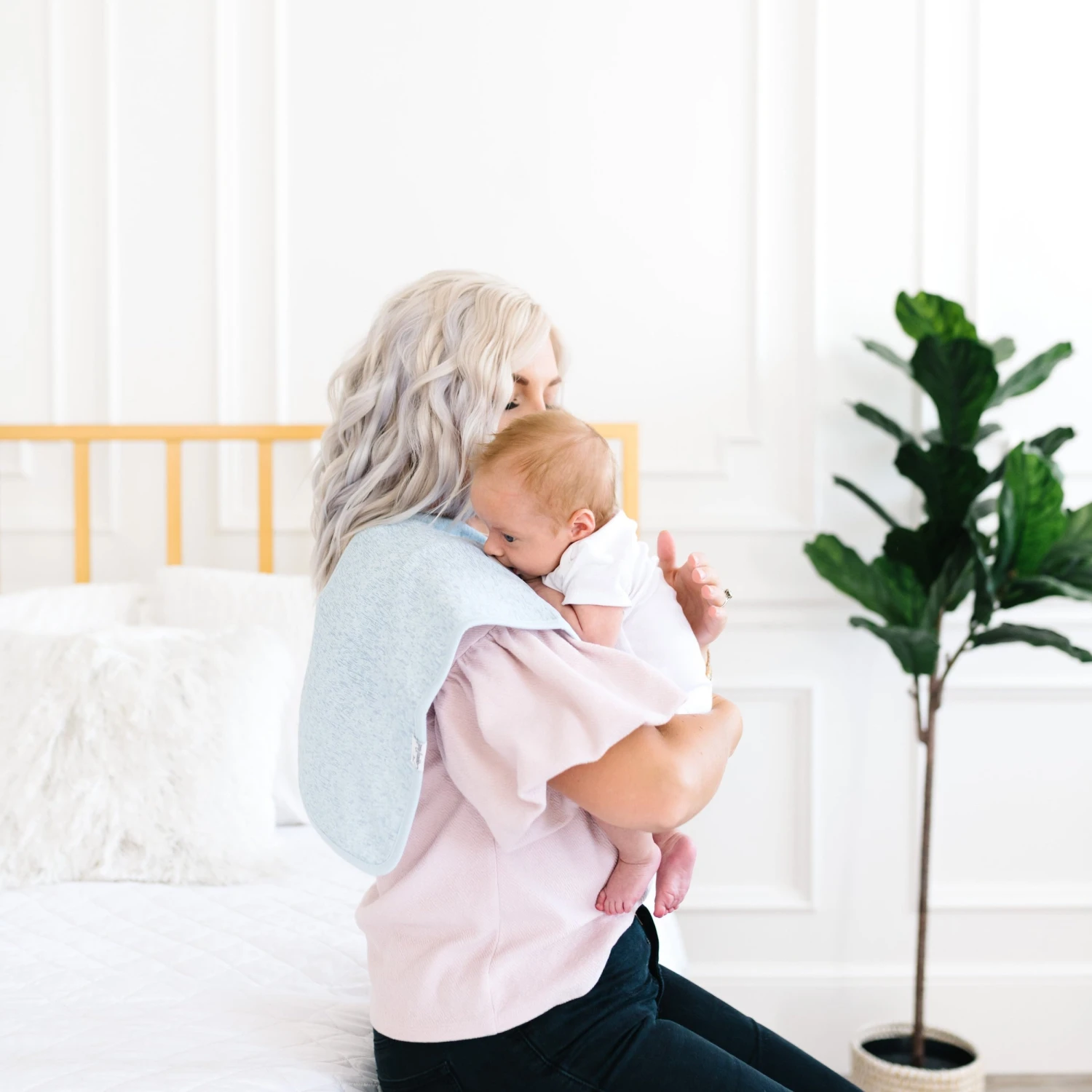 Copper Pearl Premium Burp Cloths | Lennon 3 Copper Pearl Premium Burp Cloths | Lennon - Image 3