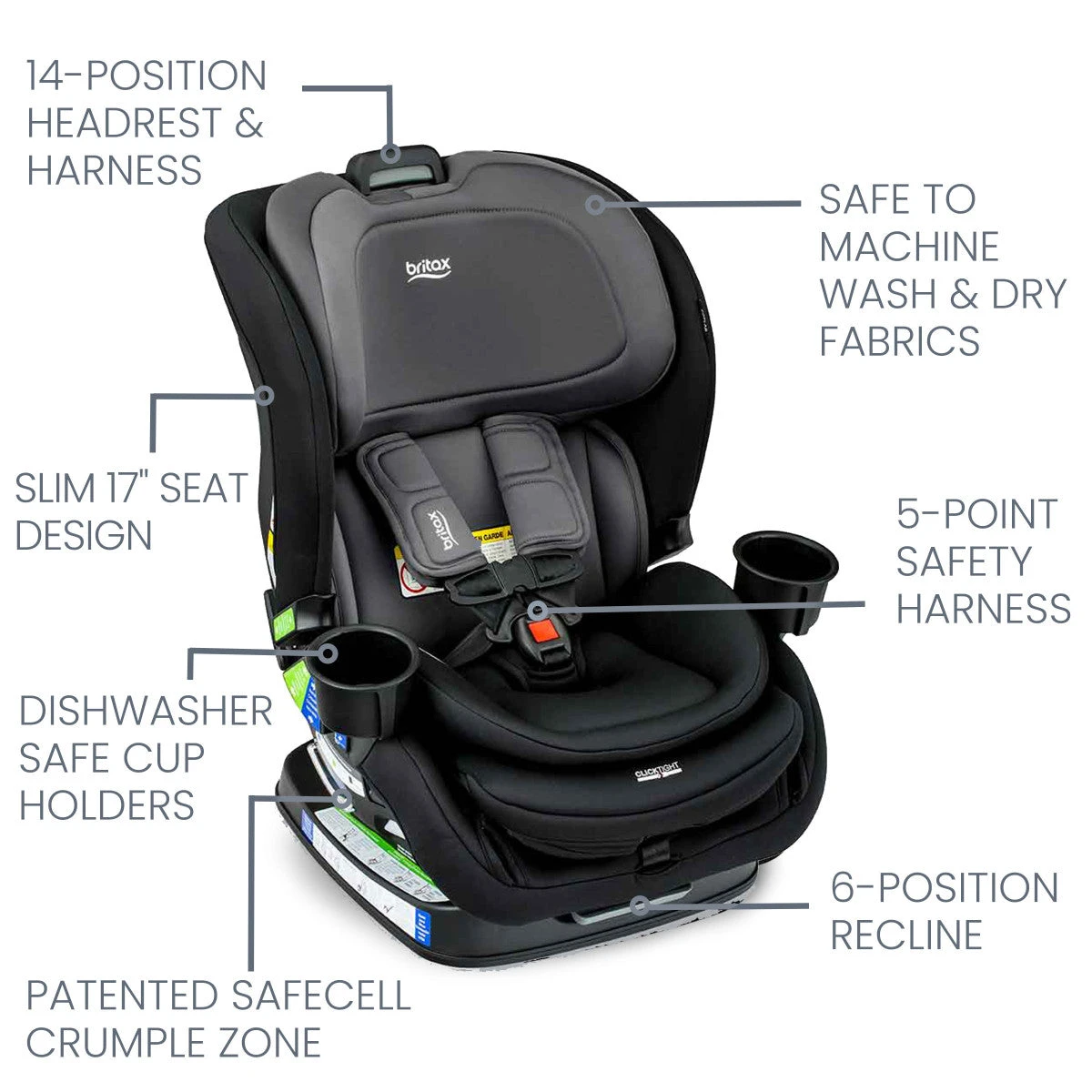 Britax Poplar Convertible Car Seat 6 Britax Poplar Convertible Car Seat - Image 6