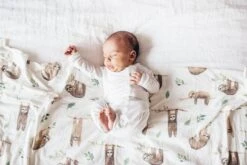Copper Pearl Knit Swaddle Blanket - Noah -Baby Go Round Store EmmyLowePhotoCPSloth 12