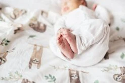 Copper Pearl Knit Swaddle Blanket - Noah -Baby Go Round Store EmmyLowePhotoCPSloth 13