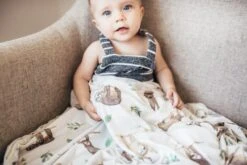 Copper Pearl Knit Swaddle Blanket - Noah -Baby Go Round Store EmmyLowePhotoCPSloth 19