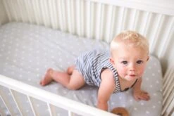 Copper Pearl Cotton Fitted Crib Sheet - Slate -Baby Go Round Store EmmyLowePhotoCopperPearlAug17 115 8c4ab952 3c71 4587 89d4 e67698dd696b