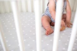 Copper Pearl Cotton Fitted Crib Sheet - Slate -Baby Go Round Store EmmyLowePhotoCopperPearlAug17 118 44dc4202 8587 4b43 ada5 f448558f5f99