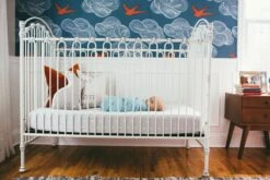 Copper Pearl Cotton Fitted Crib Sheet - Slate -Baby Go Round Store EmmyLowePhotoCopperPearlJuly222 57 842aafd9 1768 4ecb b409 167793566dcb