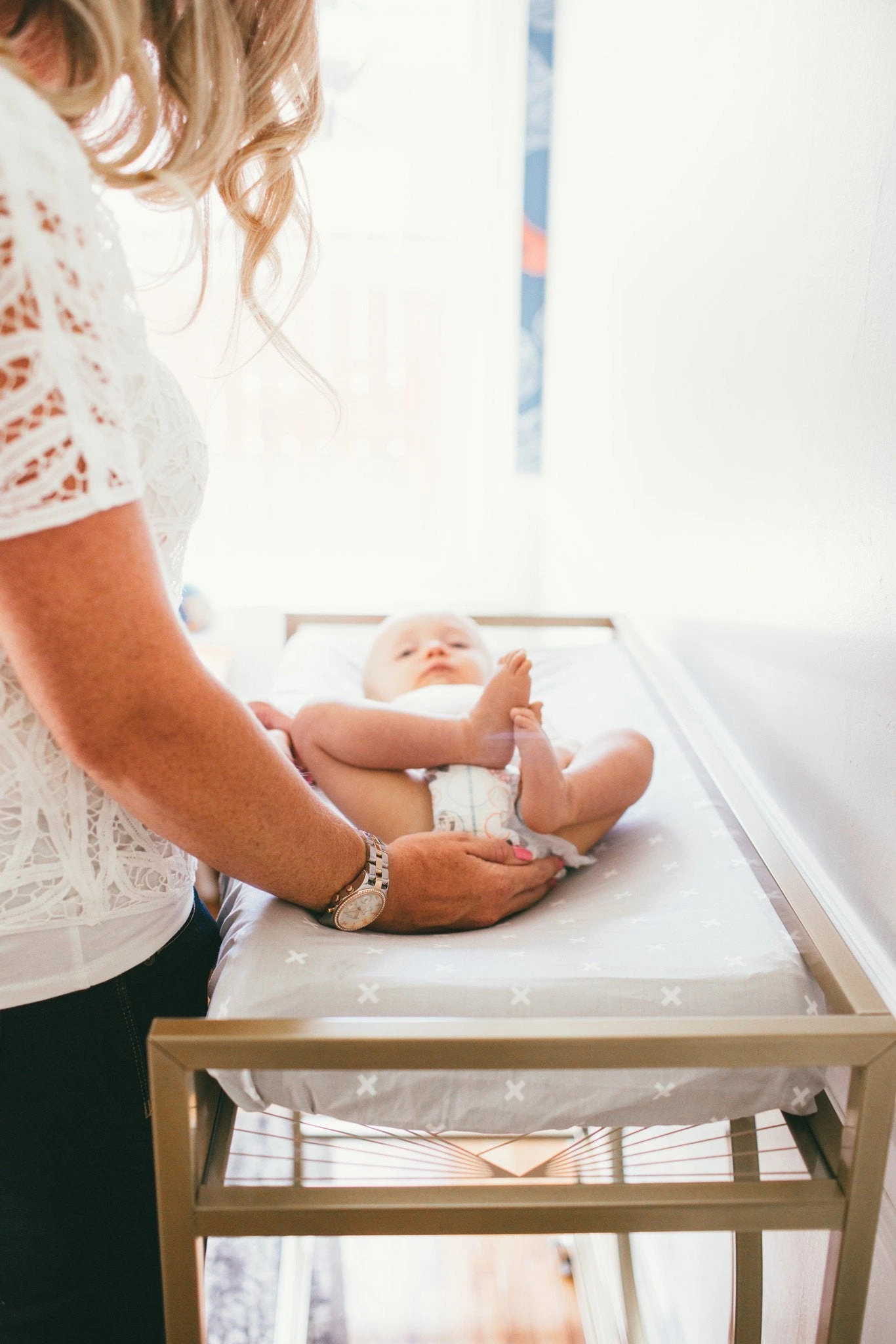 Copper Pearl Diaper Changing Pad Cover - Slate 3 Copper Pearl Diaper Changing Pad Cover - Slate - Image 3