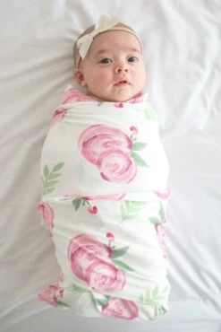 Copper Pearl Knit Swaddle Blanket - Grace -Baby Go Round Store EmmylowephotoCopperPearl 92