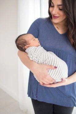 Copper Pearl Knit Swaddle Blanket - Everest -Baby Go Round Store EmmylowephotoCopperPearlFeb28 103