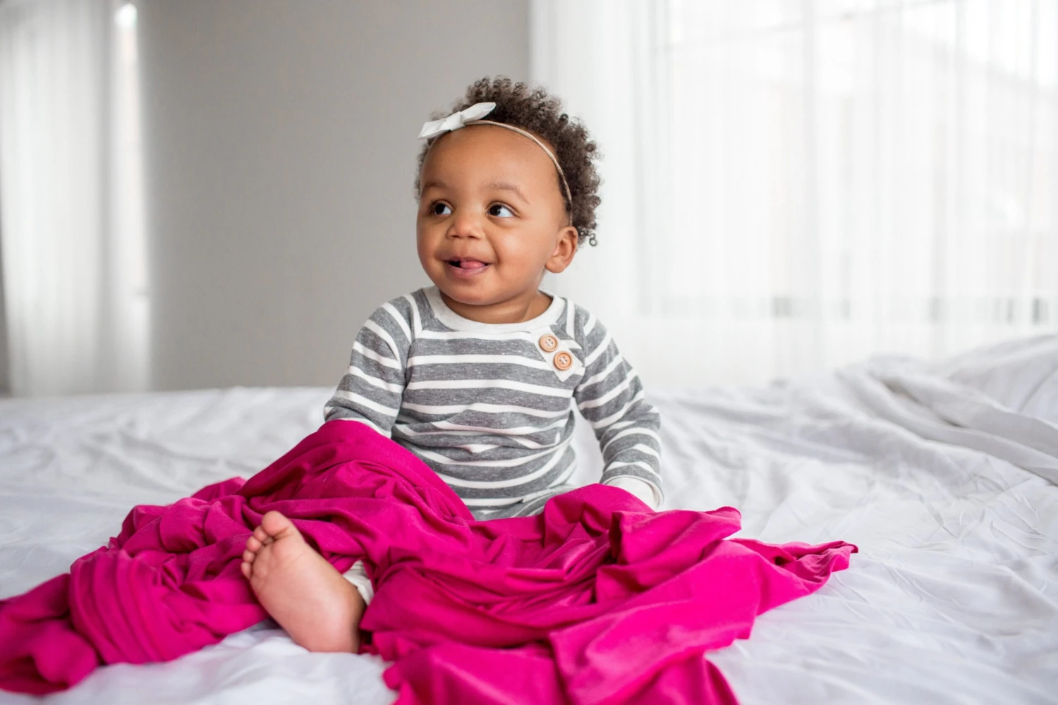 Copper Pearl Knit Swaddle Blanket - Berry 3 Copper Pearl Knit Swaddle Blanket - Berry - Image 3