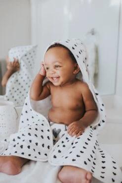 Copper Pearl Premium Knit Hooded Towel - Smitten -Baby Go Round Store EmmylowephotoCopperPearlJan 3