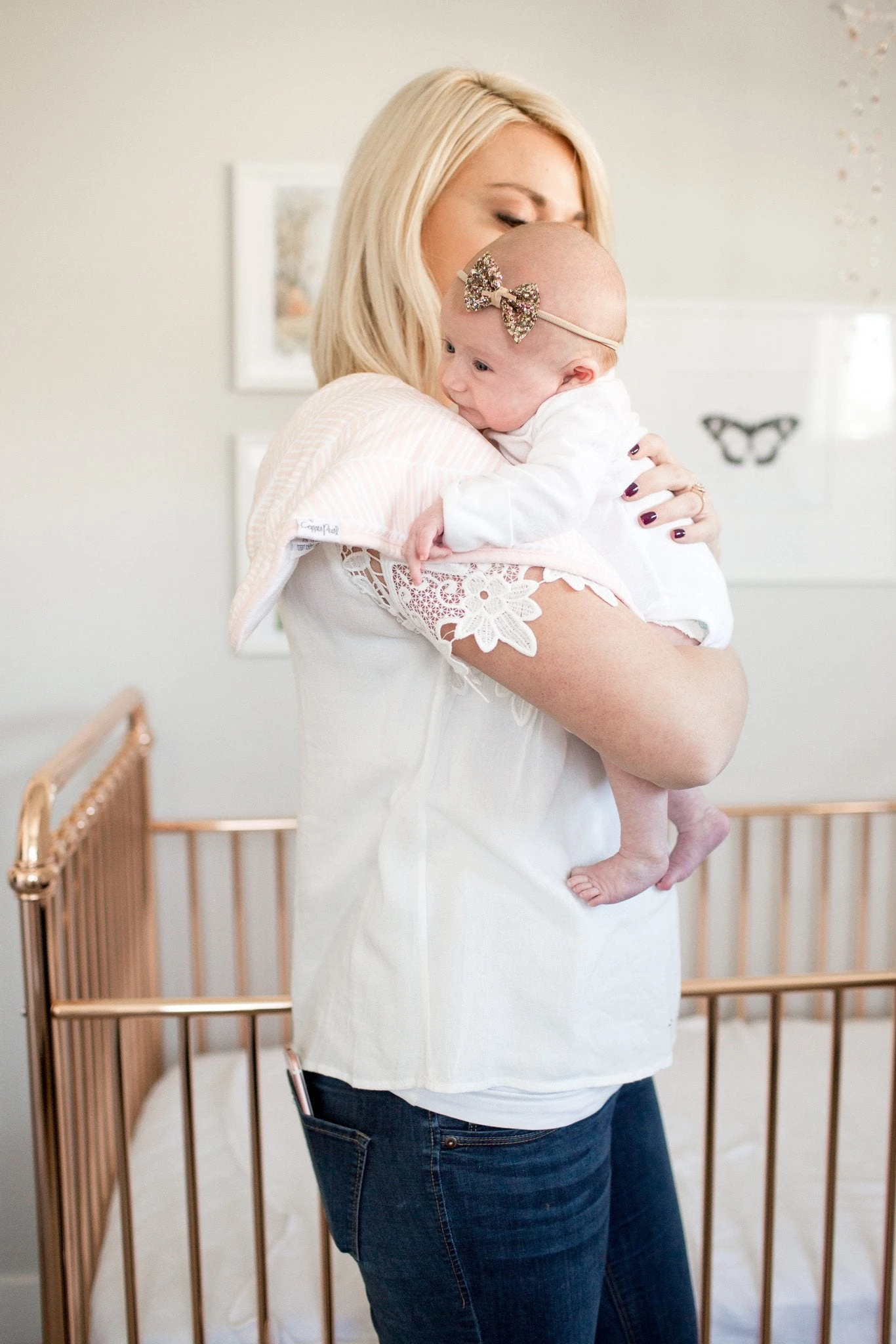 Copper Pearl Premium Burp Cloths - Blush 5 Copper Pearl Premium Burp Cloths - Blush - Image 5