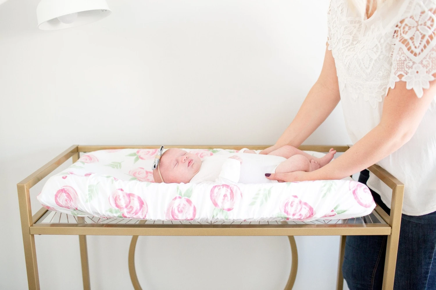 Copper Pearl Diaper Changing Pad Cover - Grace 3 Copper Pearl Diaper Changing Pad Cover - Grace - Image 3