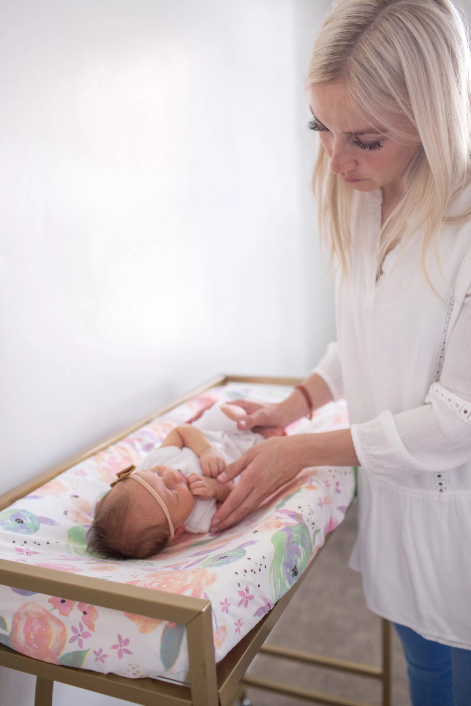 Copper Pearl Diaper Changing Pad Cover - Bloom 5 Copper Pearl Diaper Changing Pad Cover - Bloom - Image 5