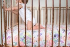 Copper Pearl Cotton Fitted Crib Sheet - Bloom -Baby Go Round Store EmmylowephotoCopperPearlMay2 41 9e836cc5 c799 4f3d be03 fbaf03ddf761