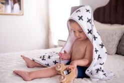 Copper Pearl Premium Knit Hooded Towel - Swiss -Baby Go Round Store EmmylowephotoCopperPearlMay2 7