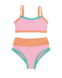 Feather 4 Arrow Retro Ringer Bikini- Prism Pink
