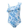 Snapper Rock COTTAGE FLORAL ONE SHOULDER FRILL SWIMSUIT