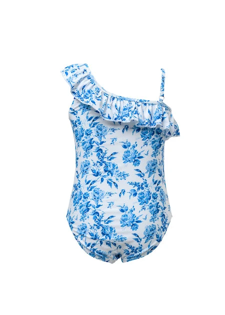 Snapper Rock COTTAGE FLORAL ONE SHOULDER FRILL SWIMSUIT 2 Snapper Rock COTTAGE FLORAL ONE SHOULDER FRILL SWIMSUIT - Image 2