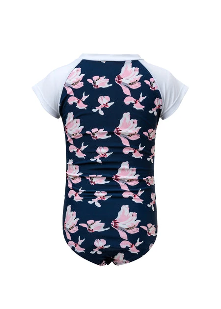 Snapper Rock NAVY ORCHID SS SURF SUIT 2 Snapper Rock NAVY ORCHID SS SURF SUIT - Image 2