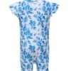 Snapper Rock COTTAGE FLORAL FLUTTER SLEEVE SUNSUIT