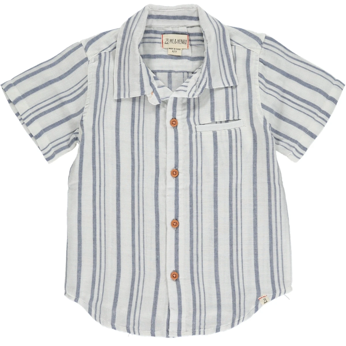 Me & Henry Newport Blue/White Stripes Woven Shirt 1 Me & Henry Newport Blue/White Stripes Woven Shirt