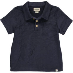Me & Henry Watergate Terry Towelling Polo Navy Terry Towelling Polo