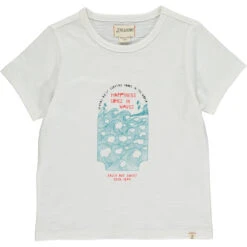 Me & Henry Falmouth White Happiness Comes In Waves Tee