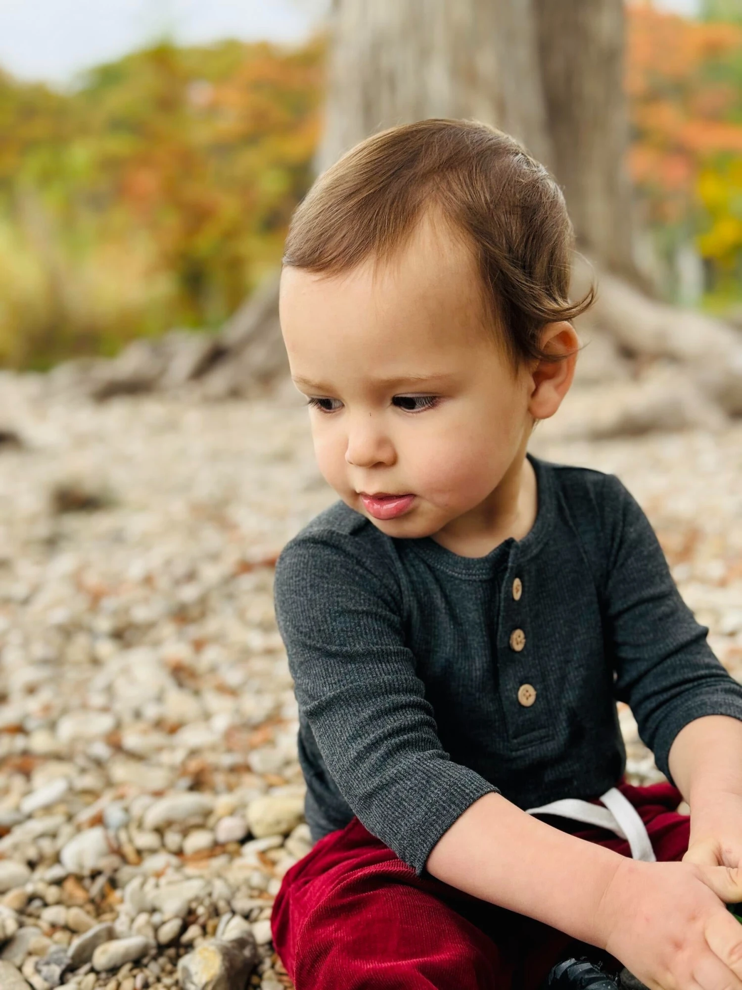 Me & Henry Aynor Rib Onesie | Charcoal 2 Me & Henry Aynor Rib Onesie | Charcoal - Image 2