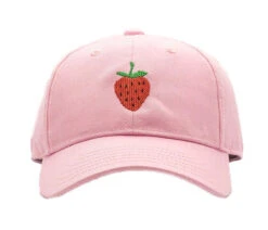 Harding Lane Kids Strawberry Baseball Hat - Light Pink