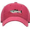 Harding Lane Kids Striped Bass Baseball Hat - Weathered Red