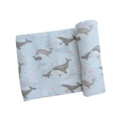 Angel Dear Multi Swaddle Blanket- Grey Whales -Baby Go Round Store HbF8k2hQ