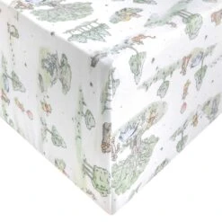 Copper Pearl Premium Knit Fitted Crib Sheet- Hundred Acre Wood -Baby Go Round Store HundredAcreWoodSheet 2