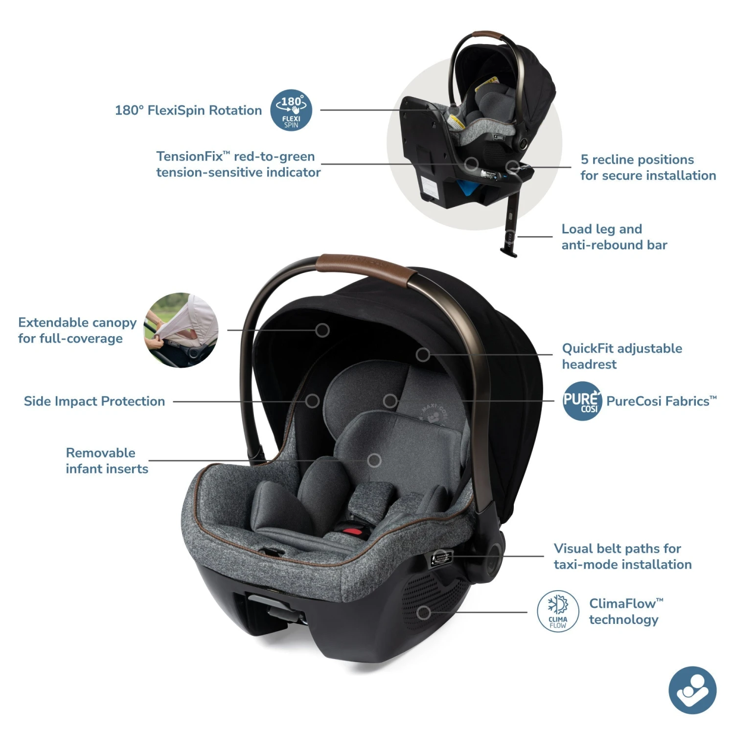Maxi-Cosi Peri 180° Rotating Infant Car Seat 6 Maxi-Cosi Peri 180° Rotating Infant Car Seat - Image 6
