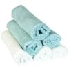 Copper Pearl 6 Ultra Soft Wash Cloths - Blue/White